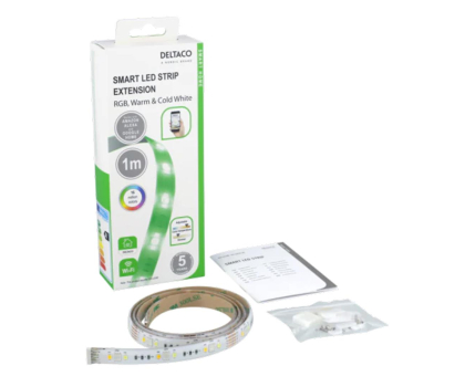 Inteligentne oświetlenie DELTACO SMART H LED strip extens 1m RGB 2700K6500K 6pin fits SHLS3M SH-LSEX1M